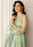 Hemline by Mushq Embroidered Net Unstitched 3Pc Suit D-01 Pistachio