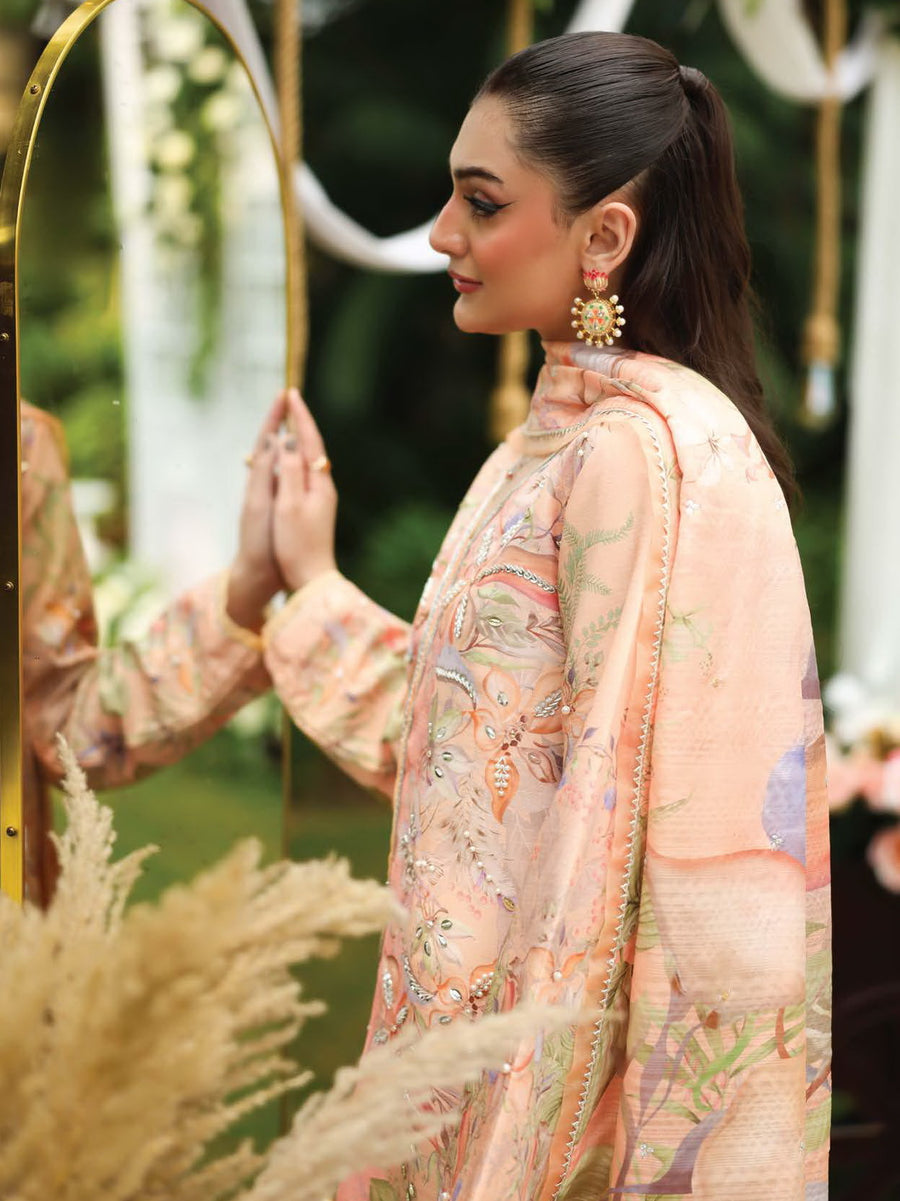 Rang Rasiya Luxury Silk Unstitched Embroidered 3Pc Suit D-05 Soha