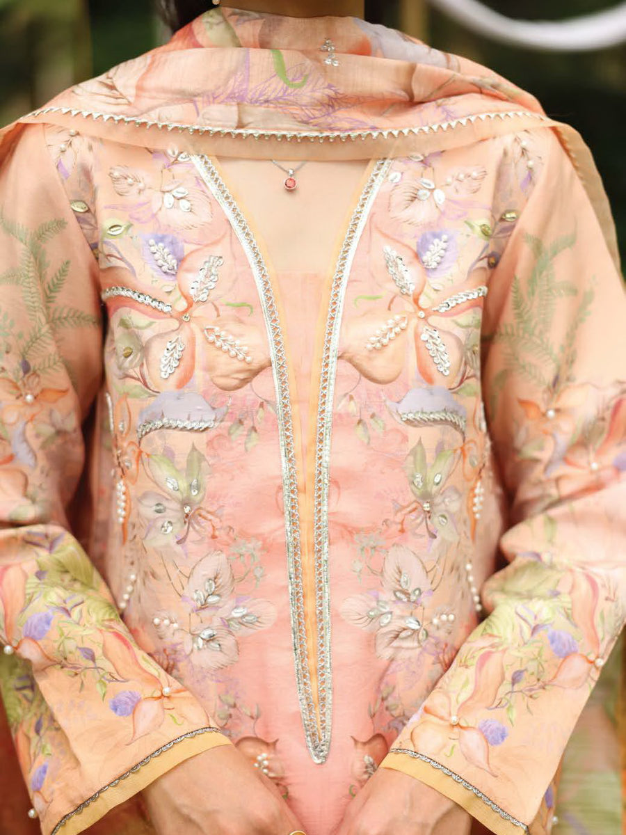 Rang Rasiya Luxury Silk Unstitched Embroidered 3Pc Suit D-05 Soha