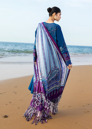 Sadaf Fawad Khan Siraa Embroidered Lawn Unstitched 3Pc Suit D-01 SHEHNAAZ