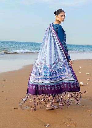 Sadaf Fawad Khan Siraa Embroidered Lawn Unstitched 3Pc Suit D-01 SHEHNAAZ