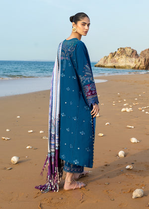 Sadaf Fawad Khan Siraa Embroidered Lawn Unstitched 3Pc Suit D-01 SHEHNAAZ