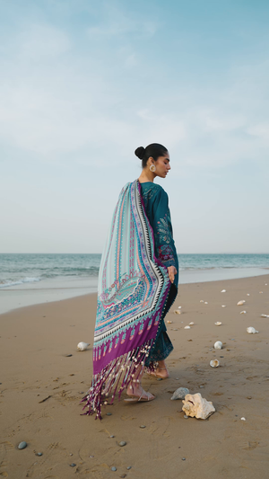 Sadaf Fawad Khan Siraa Embroidered Lawn Unstitched 3Pc Suit D-01 SHEHNAAZ