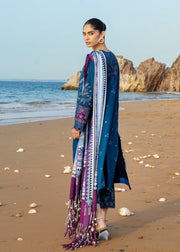 Sadaf Fawad Khan Siraa Embroidered Lawn Unstitched 3Pc Suit D-01 SHEHNAAZ