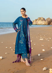 Sadaf Fawad Khan Siraa Embroidered Lawn Unstitched 3Pc Suit D-01 SHEHNAAZ