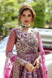 Mushq Stardust Embroidered Net Unstitched 3Pc Suit D-03 Starstruck Elegance