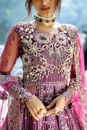 Mushq Stardust Embroidered Net Unstitched 3Pc Suit D-03 Starstruck Elegance