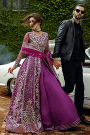 Mushq Stardust Embroidered Net Unstitched 3Pc Suit D-03 Starstruck Elegance