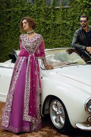 Mushq Stardust Embroidered Net Unstitched 3Pc Suit D-03 Starstruck Elegance
