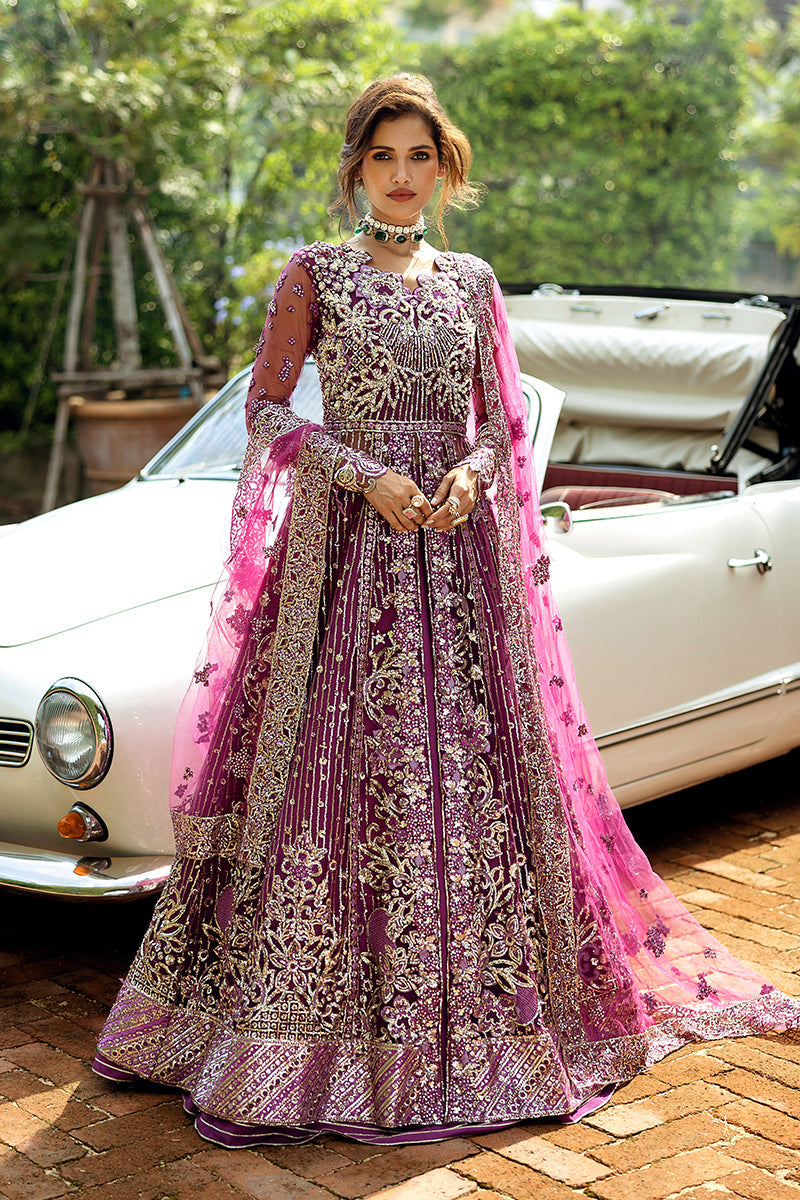 Mushq Stardust Embroidered Net Unstitched 3Pc Suit D-03 Starstruck Elegance