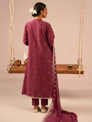 Cross Stitch Mahiri Embroidered Lawn Unstitched 3Pc Suit D-01 Voilet Quartz