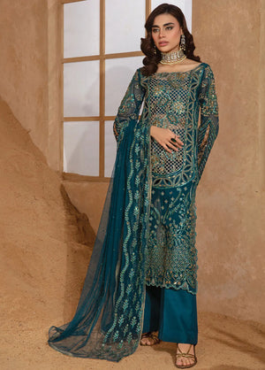 Rang Rasiya Chatoyer Embroidered Chiffon Unstitched 3Pc Suit D-01 Zimil