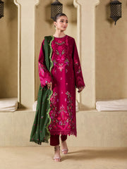 Raha by RajBari Premium Summer Embroidered Lawn Unstitched 3Pc Suit D-01