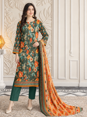 Ittehad X Bin Ameer Khaddar Essential Unstitched Printed 3Pc Suit D-01