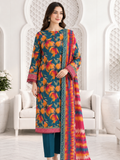 Ittehad X Bin Ameer Linen Essential Unstitched Printed 3Pc Suit D-01