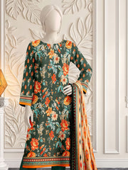Ittehad X Bin Ameer Khaddar Essential Unstitched Printed 3Pc Suit D-01