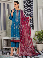 Noir by Humdum Embroidered Slub Linen Unstitched 3Pc Suit D-01