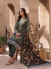 Zeenia Serene Printed Linen Unstitched 3Pc Suit D-01