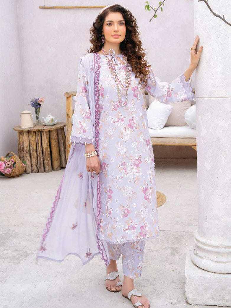 Gardenia by Humdum Embroidered Lawn Unstitched 3Pc Suit D-01