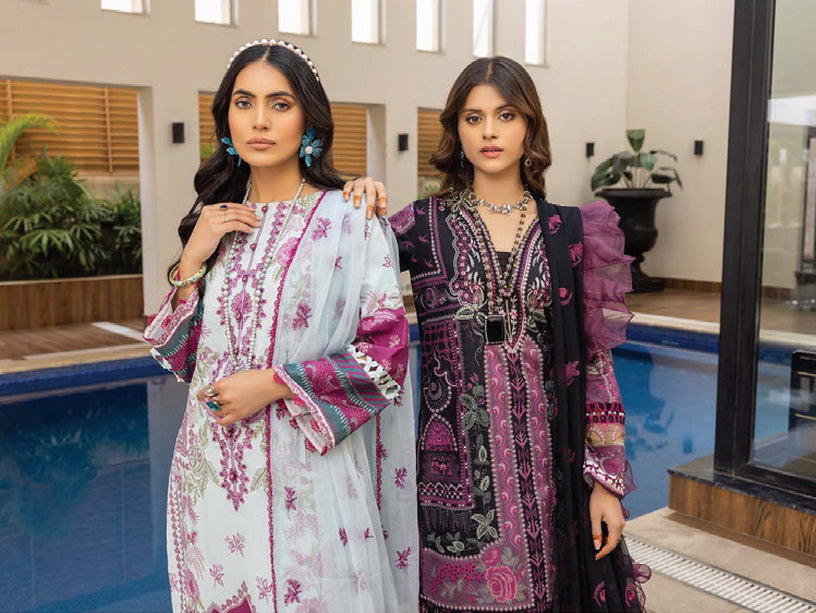 Belle ame by Humdum Embroidered Lawn Unstitched 3Pc Suit D-01