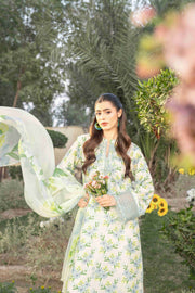 Spring Bell by Sanam Saeed Embroidered Lawn Unstitched 3Pc Suit D-01