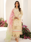 Rang Rasiya Florence Embroidered Lawn Unstitched 3Pc Suit D-01 Ivory