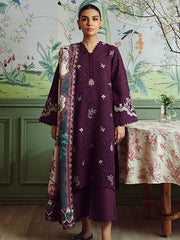 Bellini by Seran Embroidered Viscose Unstitched 3Pc Suit D-01 ELLA