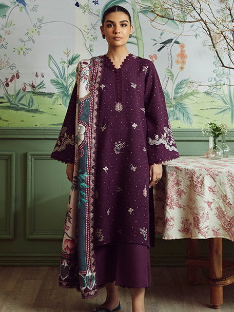 Bellini by Seran Embroidered Viscose Unstitched 3Pc Suit D-01 ELLA