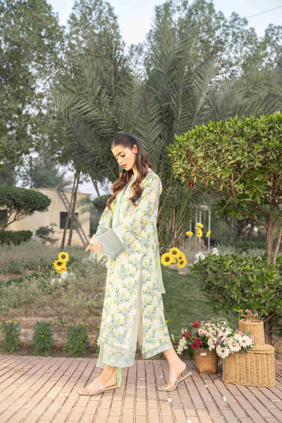 Spring Bell by Sanam Saeed Embroidered Lawn Unstitched 3Pc Suit D-01