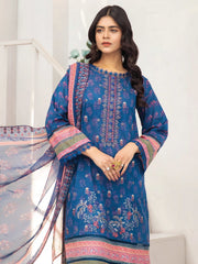 Dastaan by Humdum Embroidered Lawn Unstitched 3Pc Suit D-01