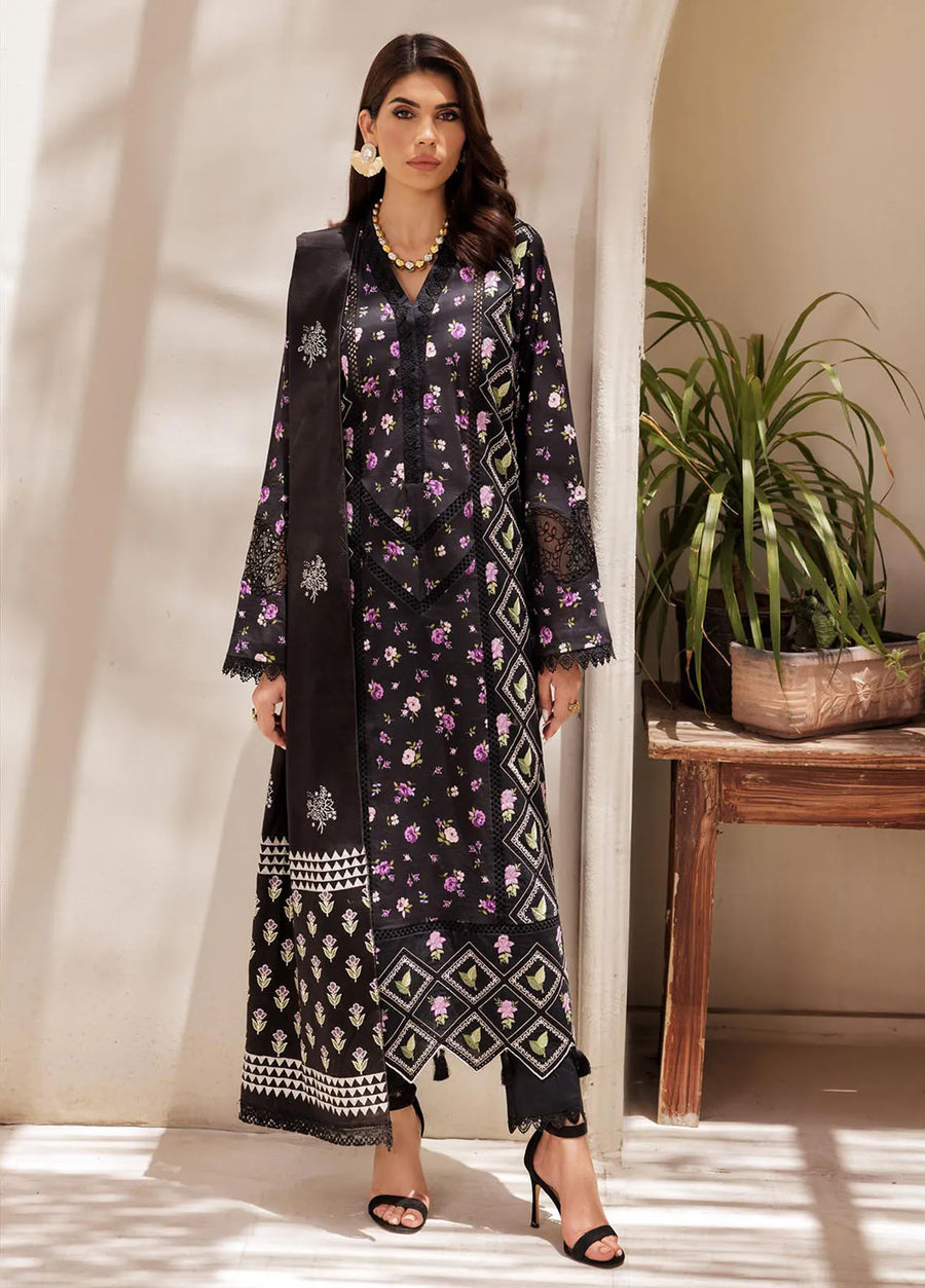 RajBari Nissa Chikankari Embroidered Lawn Unstitched 3 Piece Suit D-01