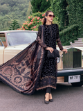 Maria.B Winter Luxe Embroidered Palachi Unstitched 3Pc Suit D-01