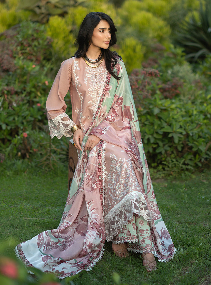Zainab Chottani Luxe Lawn Unstitched Embroidered 3Pc Suit D-02 Esme