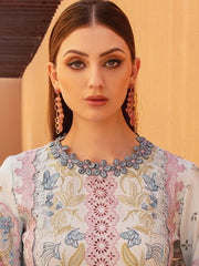 Rang Rasiya Premium Embroidered Lawn Unstitched 3Pc Suit D-02 PARISA