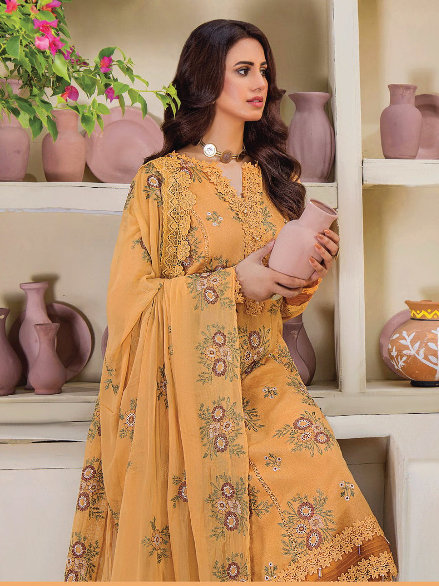 Rumli by Humdum Embroidered Karandi Unstitched 3Pc Suit RM-02