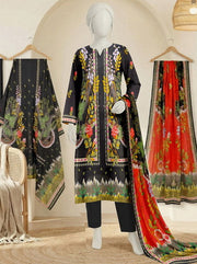 Ittehad Essential Vol-02 Unstitched Printed Lawn 3Pc Suit D-03
