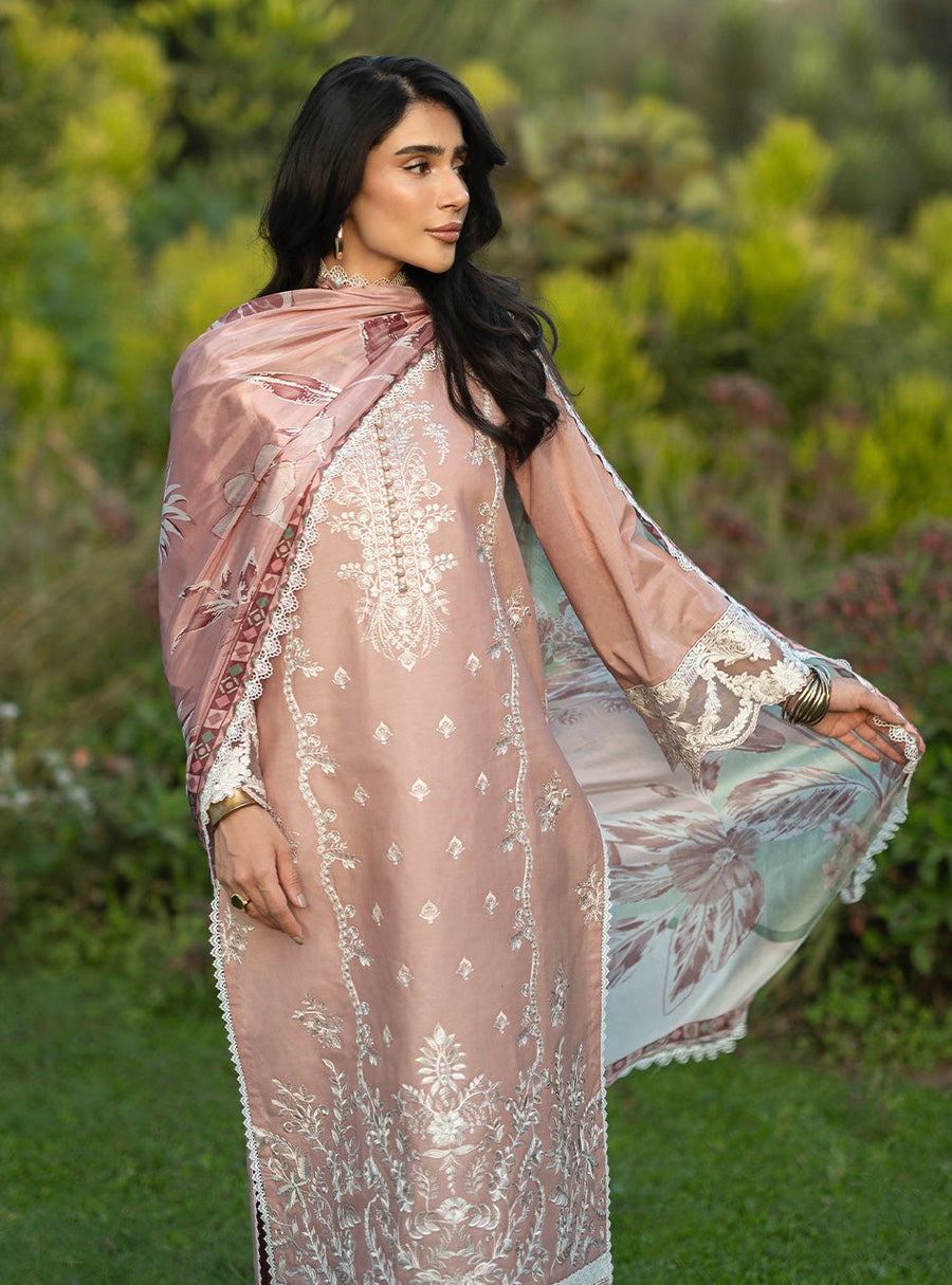 Zainab Chottani Luxe Lawn Unstitched Embroidered 3Pc Suit D-02 Esme