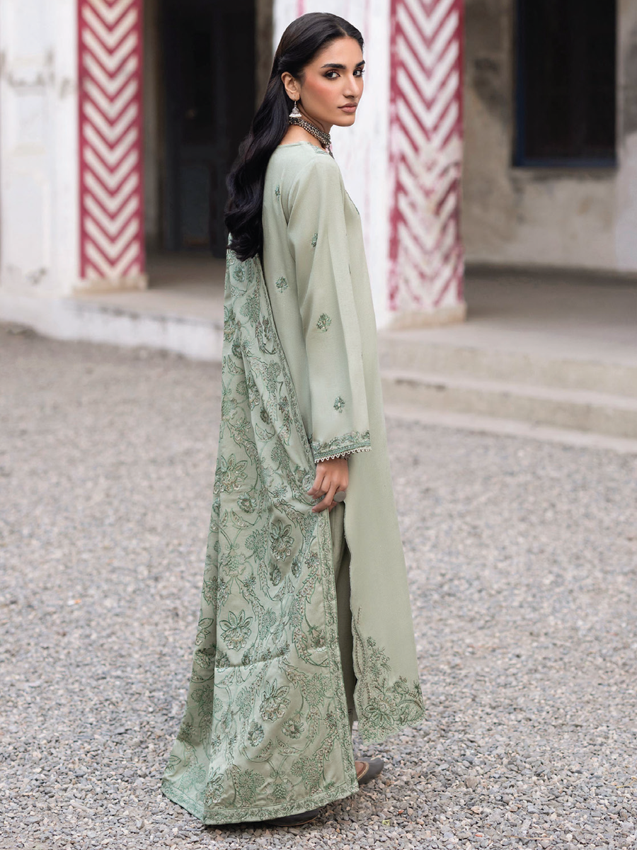 CELTS Mehr Premium Embroidered Karandi Unstitched 3Pc Suit D-02