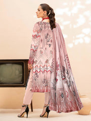 Rashk e Qamar Digital Printed Unique Linen Unstitched 3Pc Suit D-02