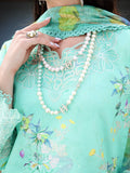 Rang Rasiya Lifestyle Embroidered Lawn Unstitched 3Pc Suit D-02 Sage