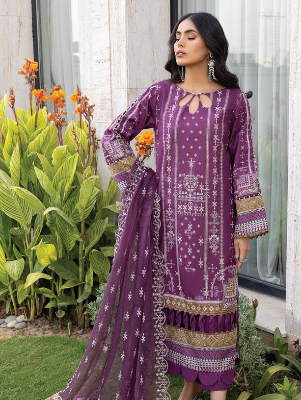 Belle ame by Humdum Embroidered Lawn Unstitched 3Pc Suit D-02