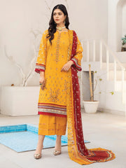 Dastaan by Humdum Embroidered Lawn Unstitched 3Pc Suit D-02