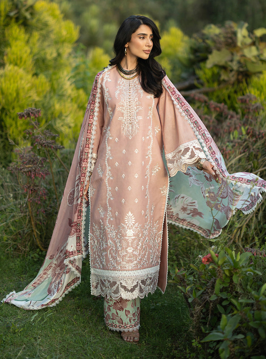 Zainab Chottani Luxe Lawn Unstitched Embroidered 3Pc Suit D-02 Esme