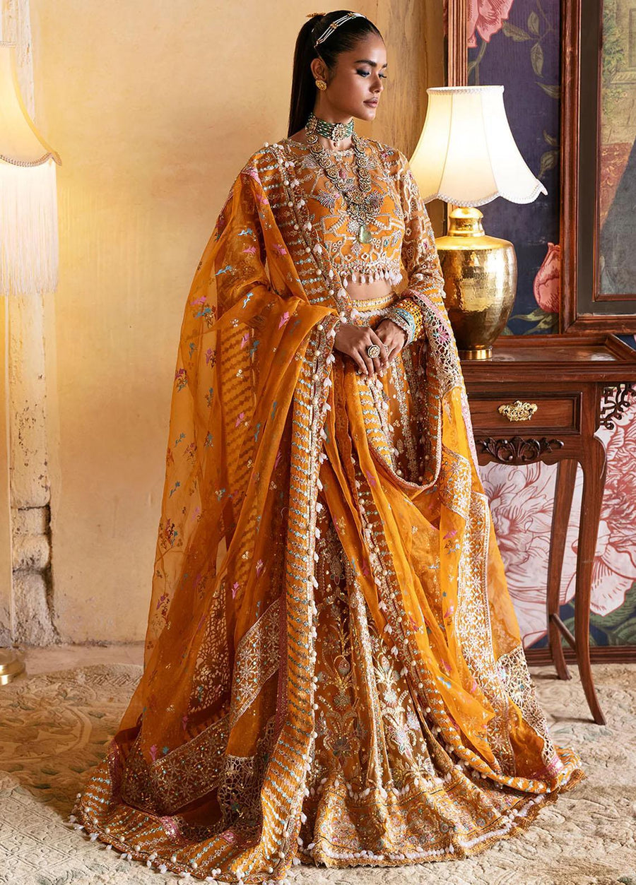 Afrozeh Hayat Unstitched Embroidered Net 3 Piece Suit D-02 KAMILA