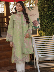 Rang Rasiya Florence Embroidered Lawn Unstitched 3Pc Suit D-02 HANIYA