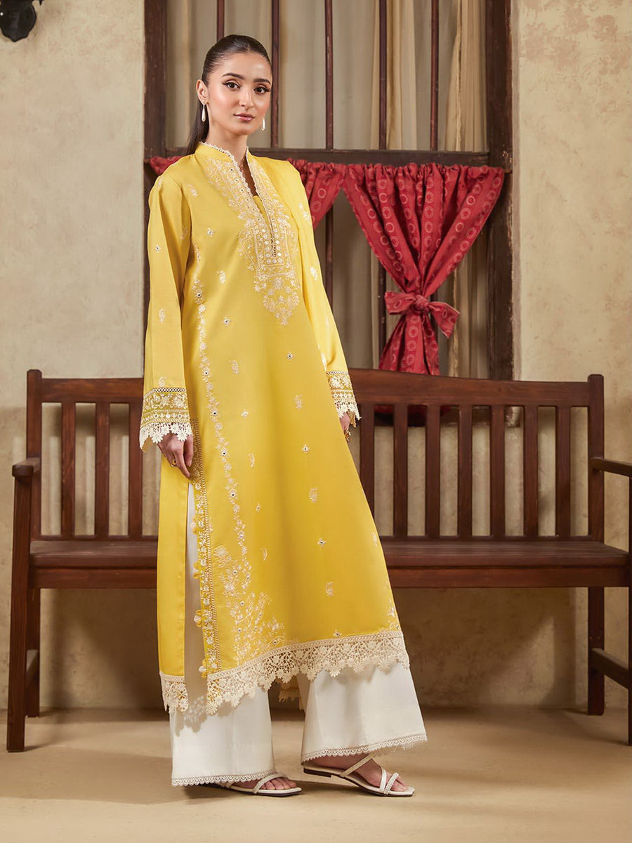 Raha by RajBari Premium Summer Embroidered Lawn Unstitched 3Pc Suit D-02