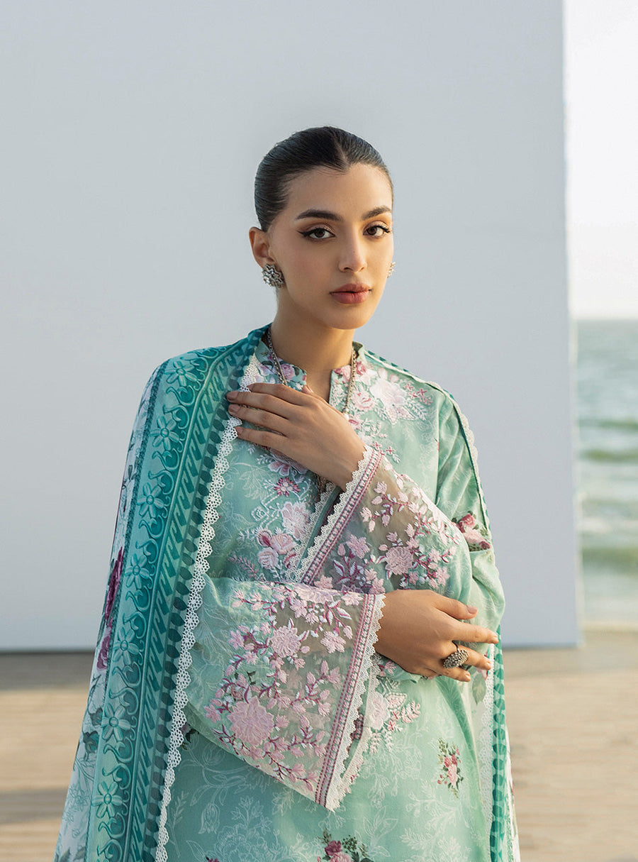 Zainab Chottani Tahra Embroidered Lawn Unstitched 3Pc Suit D-02 ANAHITA