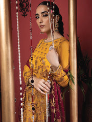 Heer by Humdum Embroidered Chiffon Unstitched 3PC Suit HR-02