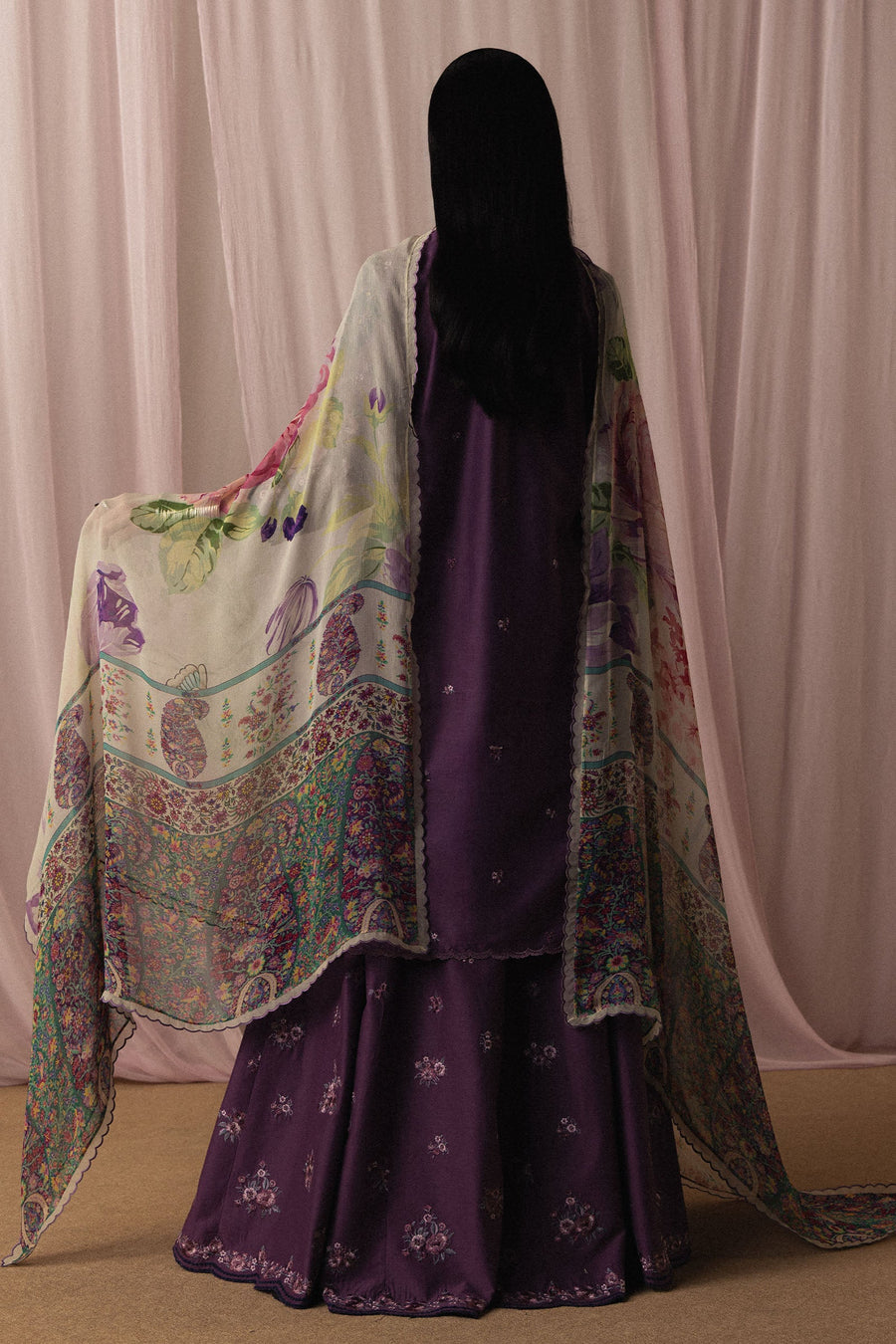 Zara Shahjahan Satori Stillness & Luxury Unstitched Lawn 3Pc Suit D-02 SUMIRE