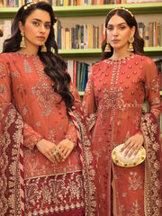 LaMode by Xenia Formals Unstitched Chiffon 3Pc Suit D-02 MARIE
